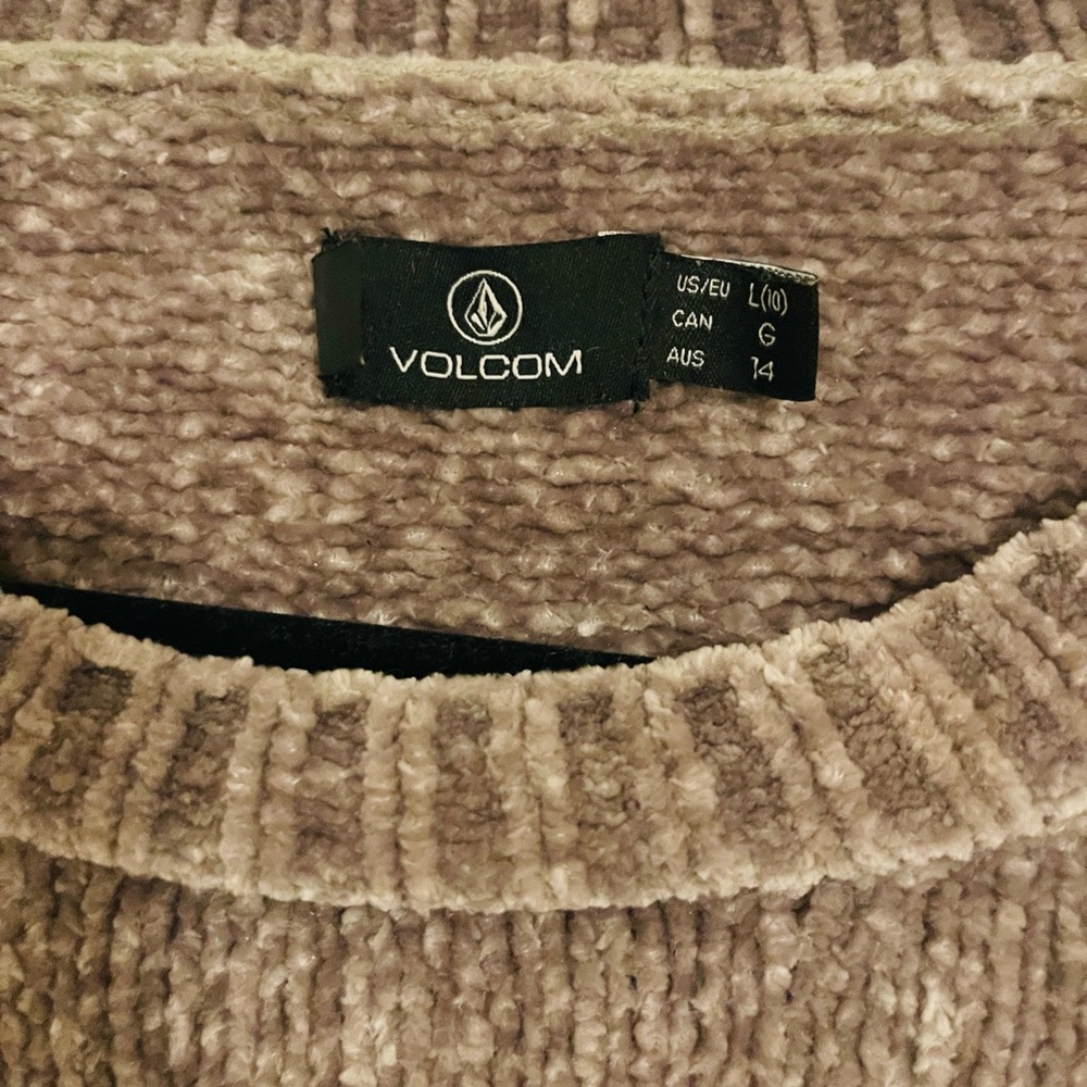 Volcom Women's Sweater in Red, Gray, and Black - Picture 3 of 3